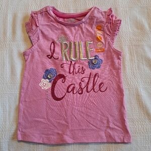 Gymboree girls 18-24 months short sleeve pink shirt, new